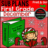 First Grade Sub Plans [December-Christmas-Holiday]