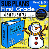 First Grade Sub Plans [January-Winter-New Year]
