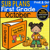 First Grade Sub Plans [October-Fall)