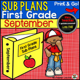 First Grade Sub Plans (Back to School-September)