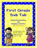 First Grade Substitute Folder and Emergency Activities