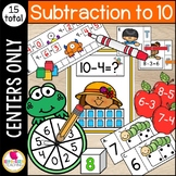 First Grade Subtraction to 10 Centers | Common Core-Aligned