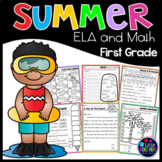 First Grade Summer Packet (1st to 2nd Grade) - ELA and Mat