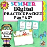 First Grade Summer Packet Review | GOOGLE Slides 
