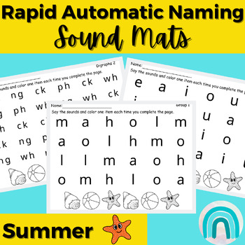 Preview of First Grade Summer Rapid Automatic Naming Letter-Sound Correspondence Fluency
