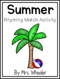 First Grade Summer Rhyming Match