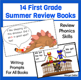 First Grade Summer School Review Books with Phonics Skills