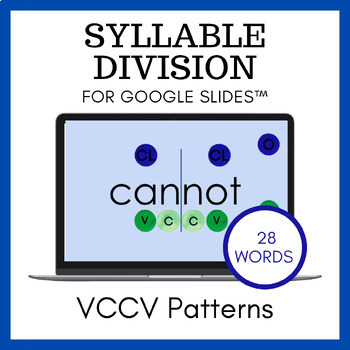 Preview of First Grade Syllable Division VCCV Pattern Rules Activity for Google Slides™️