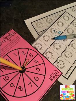 First Grade Telling Time Math Games by Mrs Wheeler | TpT