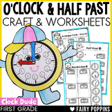 First Grade Time Unit | Clock Craft & Time Worksheets