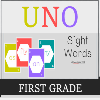 Preview of UNO card game- 41 DOLCH SIGHT WORDS