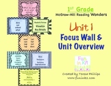 First Grade Reading Focus Wall supports Unit 1 McGraw Hill