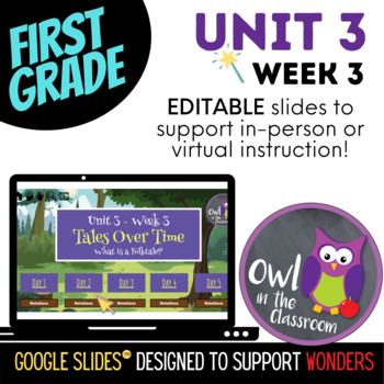 Preview of First Grade - Unit 3 Week 3 (Google Slides™)- Aligned w/ WONDERS 2017