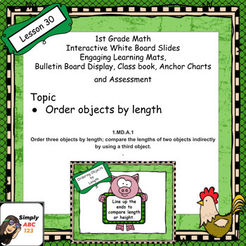 Preview of First Grade Unit 5 Lesson 30  iReadyⓇ  Order Objects by Length 