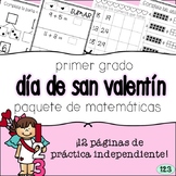 First Grade Valentine's Day Math Packet - SPANISH