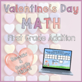 First Grade Valentine's Day Math for Google Slides and Seesaw