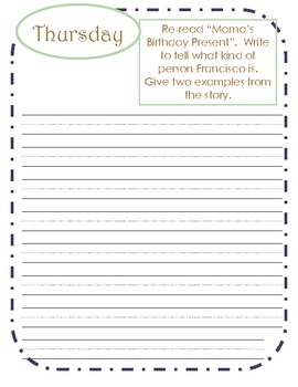 first grade weekly writing journals unit 4 by ann calkins tpt
