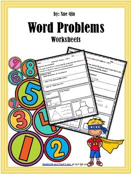 Preview of First Grade Word Problem Types and Worksheets Distance Learning