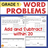 1st Grade Word Problems Math Worksheets Addition & Subtraction within 20