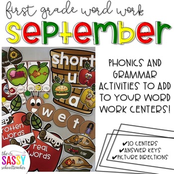 Preview of First Grade Word Work September