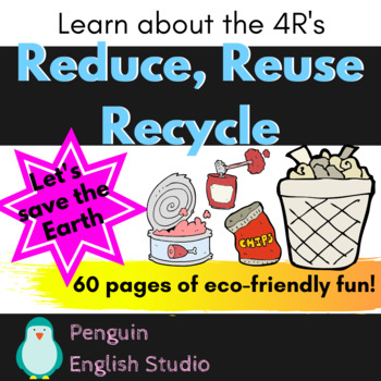 Preview of First Grade Writing Center | Reduce, Reuse, Recycle Activity Pack | ELA/ESL/EFL