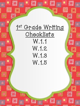 Preview of First Grade Writing Checklists