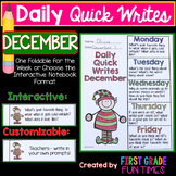 Christmas Writing Prompts for December Christmas Activities