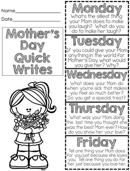 Mother's Day Writing and Crowns by First Grade Fun Times | TpT
