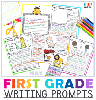 First-Grade Writing Prompts May Pack by Kindergarten Mom | TpT