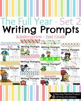 Preview of First Grade Writing Prompts - The Full Year Bundle