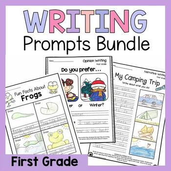 first grade writing worksheets prompts bundle opinion narrative procedure