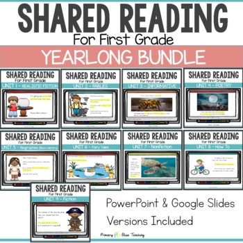 Preview of FIRST GRADE YEARLONG SHARED READING LESSONS and ACTIVITIES