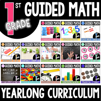 Preview of First Grade Yearlong Guided Math BUNDLE