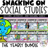 First Grade Yearly Social Studies Bundle Snacking on Socia