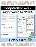 First Grade and Second Grade Sight Word Practice - Indepen