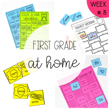 Preview of First Grade at Home - Week Eight