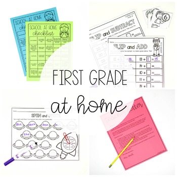 First Grade at Home - Week One by Playdough to Plato | TpT