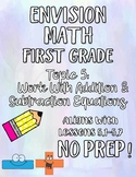 First Grade enVision Math 2.0 Topic 5 No Prep Print And Go