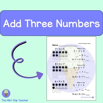 Preview of iReady First Grade Lesson 14: Add Three Numbers - 2024