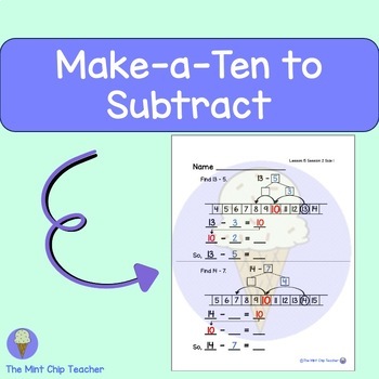 Preview of iReady First Grade Lesson 15: Make-A-Ten to Subtract - 2024