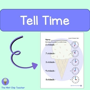 Preview of iReady First Grade Lesson 23: Tell Time - 2024