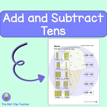 Preview of iReady First Grade Lesson 25: Add and Subtract Tens - 2024