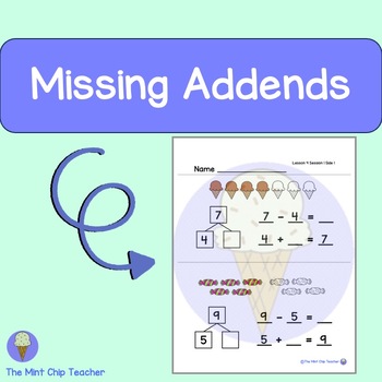 Preview of iReady First-Grade Lesson 4: Missing Addends - 2024