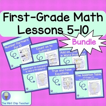 Preview of BUNDLE First Grade iReady Math Lessons 5, 6, 7, 8, 9, and 10 - 2024
