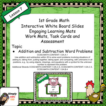 Preview of First Grade iReady Ⓡ Math Unit 1 Add and Subtract to Solve Word Problems