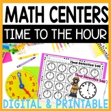 First Grade or Kindergarten Telling Time to the Hour Math 