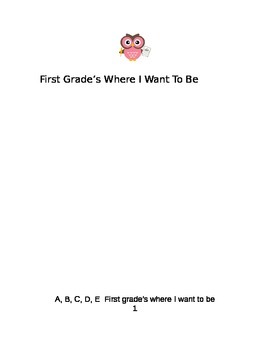 Preview of First Grade's Where I Want To Be - Mini Book (half pages)