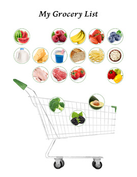 Preview of First Grocery List - Nutrition/Montessori Learning