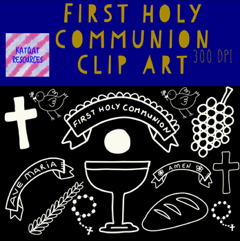 first holy communion clip art black and white
