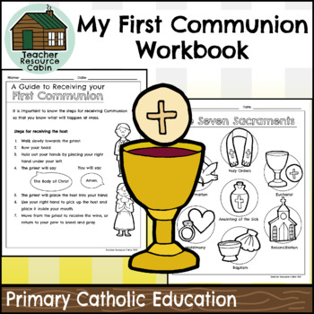 Preview of First Holy Communion Workbook (Primary Catholic Education) Eucharist